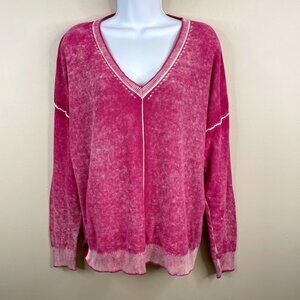 Sundance Artsy Distressed Acid Wash Baggy Sweater Size L Cece Pullover Grunge